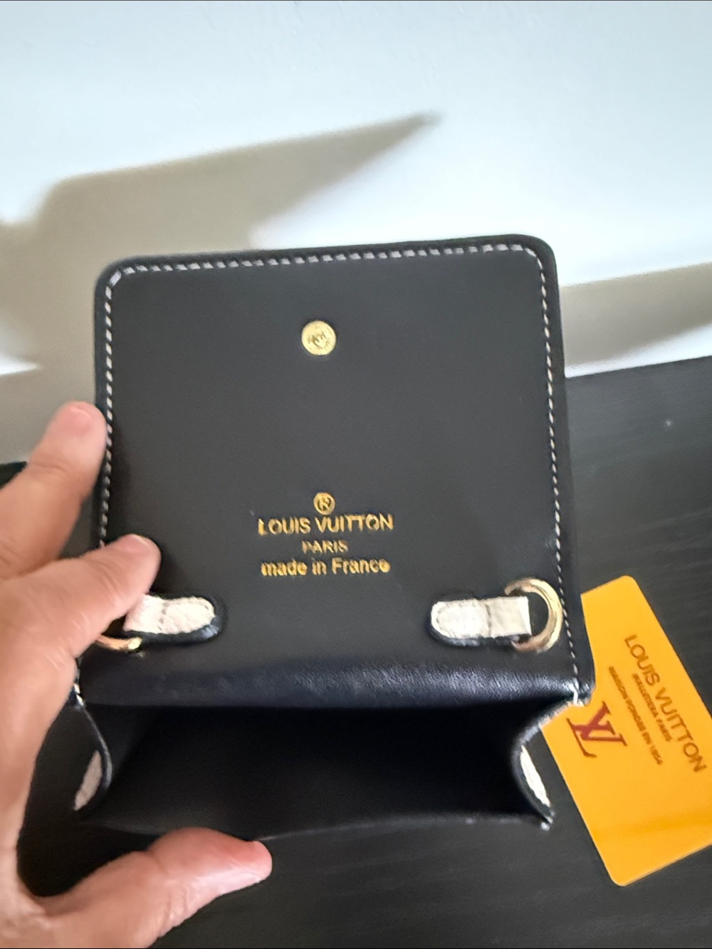 Louis Vuitton White Monogram Envelope Clutch Wallet with Gold LV logo - Picture 6 of 7
